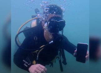 Celular continua funcionando após ficar 24 horas submerso no Lago de Palmas; veja como foi o resgate